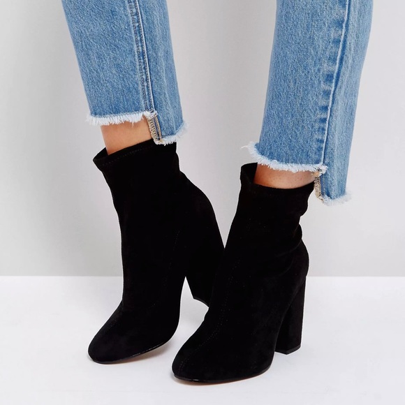 ASOS Elaborate Black Sock Booties 8 - Picture 1 of 10